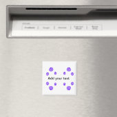 Aimant Simple bleu violet cerise ajouter le nom texte min (In Situ (Lave-vaisselle))