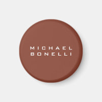 Simple Brown minimaliste moderne Votre nom