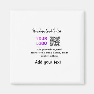 Aimant Simple code QR minimal ajouter un logo nom de code