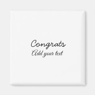 Aimant Simple congratulation graduation add your