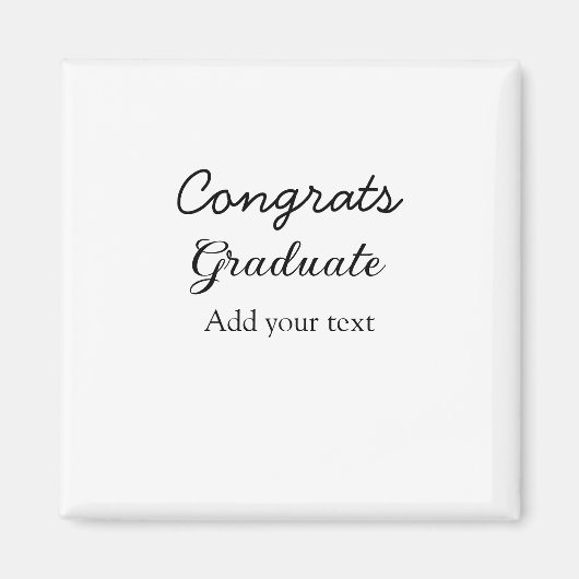 Aimant Simple congratulation graduation add your (Devant)