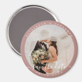 Aimant Simple Élégant Couple Photo Mariage Enregistrer La (Recto/Verso)