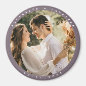 Aimant Simple Élégant Couple Photo Mariage Enregistrer La (Devant)