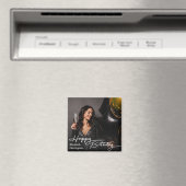 Aimant Simple Elegant Happy Birthday Photo (In Situ (Lave-vaisselle))