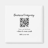 Aimant Simple entreprise site web code-barres QR ajouter  (Devant)