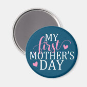 Aimant Simple et élégant Ma première fête des mères | Mag (Recto/Verso)