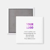 Aimant simple et minimal ajouter votre logo/design ici te (Recto/Verso)