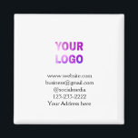Aimant simple et minimal ajouter votre logo/design ici te<br><div class="desc">autocollant simple</div>