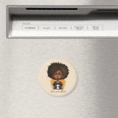Aimant Simple femme afro (In Situ (Lave-vaisselle))