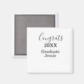 Aimant Simple graduation congratulations minimal add clas (Recto/Verso)