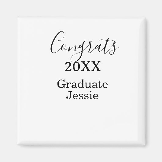 Aimant Simple graduation congratulations minimal add clas (Devant)