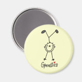 Aimant Simple Gymnaste Figurine Bâton (Recto/Verso)