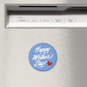 Aimant Simple joyeuse calligraphie de la fête des mères | (In Situ (Lave-vaisselle))