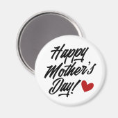 Aimant Simple joyeuse calligraphie de la fête des mères | (Recto/Verso)