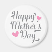 Aimant Simple joyeuse calligraphie de la fête des mères | (Devant)