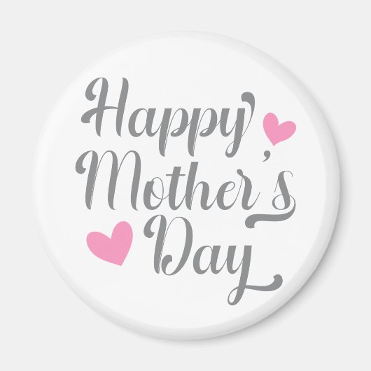 Aimant Simple joyeuse calligraphie de la fête des mères | (Devant)