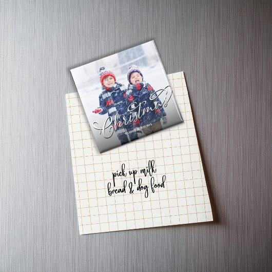 Aimant Simple Joyeux Modèle photo de Noël