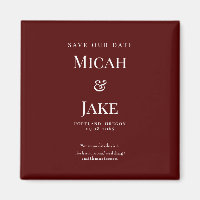 Simple Maroon & Mariage blanc Sauvez notre date