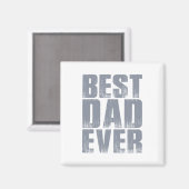 Aimant Simple meilleure Fête des pères papa jamais | Magn (Recto/Verso)