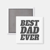 Aimant Simple meilleure Fête des pères papa jamais | Magn (Recto/Verso)