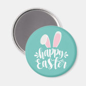 Aimant Simple Mignonne Lapin Oreilles Joyeuses Pâques | M (Recto/Verso)