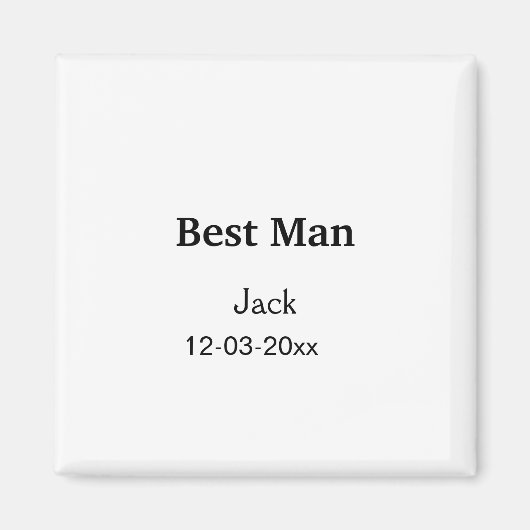 Aimant SIMPLE MINIMAL ajoutez votre nom témoin personnali (Devant)