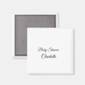 Aimant SIMPLE MINIMAL.CUTIE ADD NAME BABY baby shower Thr (Recto/Verso)