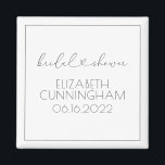 Aimant Simple minimaliste Élégant Fête des mariées Coeur<br><div class="desc">Ce design simple et moderne est composé de sans serif et de typographie cursive ludique avec des coeurs de doodle. Parfait pour les mariages de la douche nuptiale faveurs.</div>