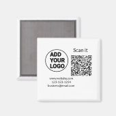 Aimant Simple minimum q r code ajouter logo code d'analys (Recto/Verso)