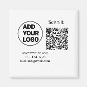 Aimant Simple minimum q r code ajouter logo code d'analys (Devant)