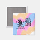 Aimant Simple minimum q r code ajouter logo code d'analys (Recto/Verso)