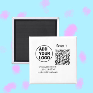 Aimant Simple minimum q r code ajouter logo code d'analys