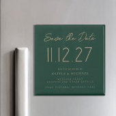 Aimant Simple Moderne Chic Mariage Non Photo Enregistrer