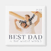 Aimant Simple moderne Chic Personnalisé Meilleur Papa Pho (Devant)