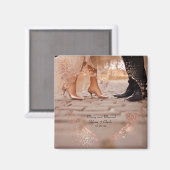 Aimant Simple Moderne Élégant Marié Photo Noël  (Recto/Verso)