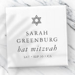 Aimant Simple moderne Elégante étoile de David Bat mitzva<br><div class="desc">Design est composé de typographie sans serif et de typographie cursive joueuse sur un arrière - plan simple. Disponible ici : http://www.zazzle.com/store/selectpartysupplies</div>