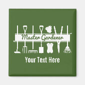 Aimant Simple moderne Forêt verte maître jardinier person (Devant)