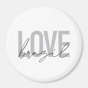 Aimant Simple, moderne, urbain, design cool Love Brazil