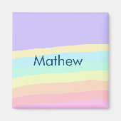 Aimant simple monogramme de lettre initiale ajouter votre (Devant)