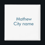 Aimant simple monogramme de lettre initiale ajoutez votre<br><div class="desc">conception</div>