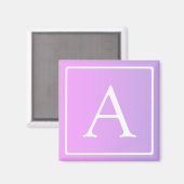 Aimant Simple Monogramme | Ombré Rose/Violet Subtil (Recto/Verso)