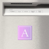 Aimant Simple Monogramme | Ombré Rose/Violet Subtil (In Situ (Lave-vaisselle))