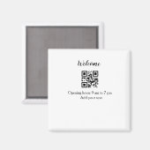 Aimant Simple ouverture de bienvenue code-barres QR ajout (Recto/Verso)