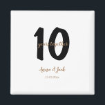 Aimant simple personnalisé 10 ans nom date<br><div class="desc">conception</div>