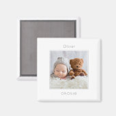 Aimant Simple Photo Baby Garder Faire-part de naissance (Recto/Verso)