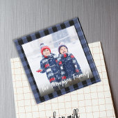 Aimant Simple Photo Cute Calligraphie Buffalo Check