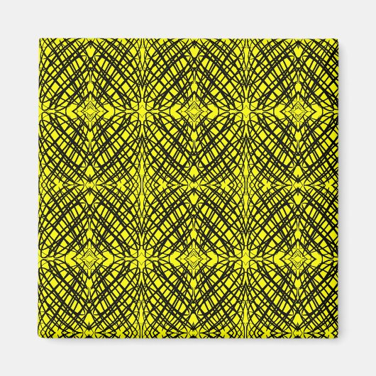 Aimant Simple Scribble | Carreaux miroir | jaune | Bureau (Devant)