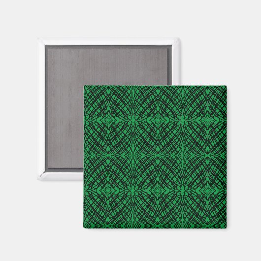 Aimant Simple Scribble | Carreaux miroir | Vert | Bureau (Recto/Verso)