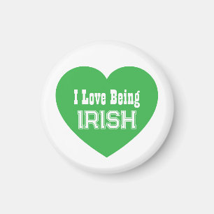 Aimant Simple St. Patrick's Day Vert J'aime être irlandai