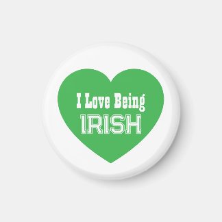 Aimant Simple St. Patrick's Day Vert J'aime être irlandai